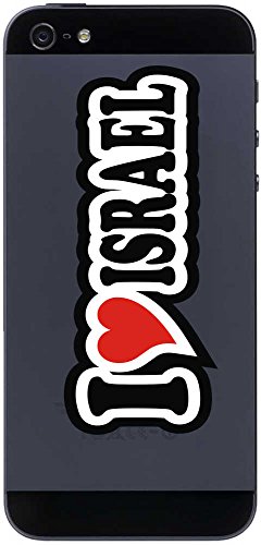 INDIGOS UG I Love Heart Aufkleber Decal Sticker Handyaufkleber Handyskin 70 mm I LOVE ISRAEL von INDIGOS UG