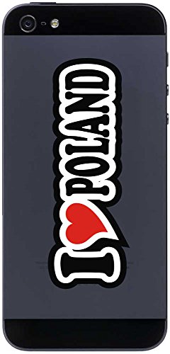 INDIGOS UG I Love Heart Aufkleber Decal Sticker Handyaufkleber Handyskin 70 mm I LOVE POLAND von INDIGOS UG