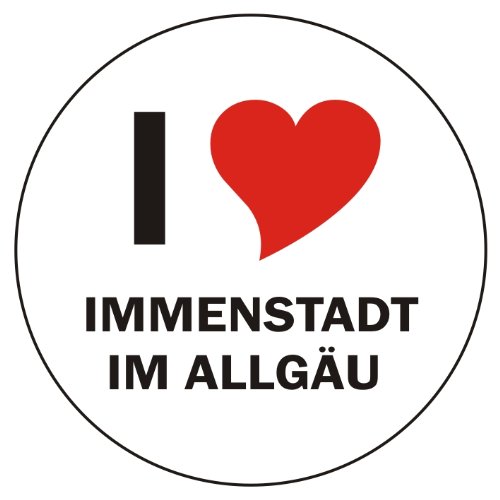 INDIGOS UG I Love IMMENSTADT IM ALLGÄU Handyaufkleber Handyskin 50x50 mm rund von INDIGOS UG