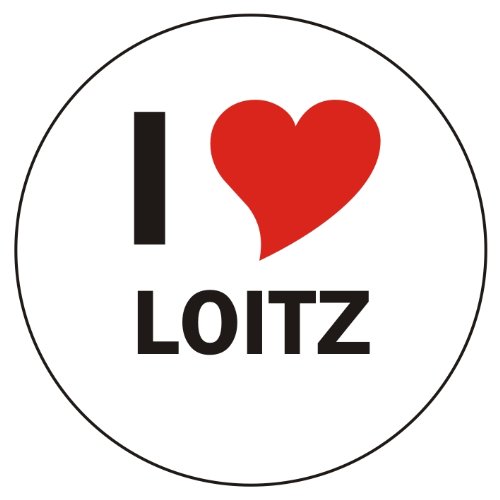 INDIGOS UG I Love LOITZ Handyaufkleber Handyskin 50x50 mm rund von INDIGOS UG