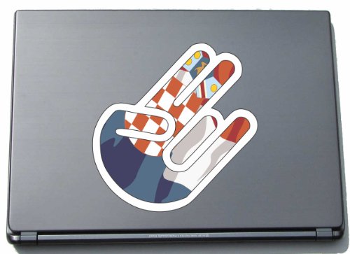 INDIGOS UG Laptop Aufkleber The Shocker Hand Croatia-Kroatien 210x144 mm - Umriss weiß - Sticker selbstklebend - Fahne - Flagge - Tuning - Modellblau - Home - Etiketten INDIGOS UG Laptop Aufkleber The Shocker Hand Croatia-Kroatien 210x144 mm - Umriss weiß - Sticker selbstklebend - Fahne - Flagge - Tuning - Modellblau - Home - Etiketten von INDIGOS UG