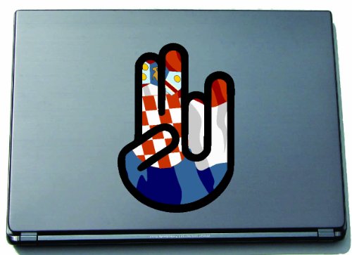 INDIGOS UG Laptop Aufkleber The Shocker Hand Croatia-Kroatien 297x205 mm - Umriss schwarz - Sticker selbstklebend - Fahne - Flagge - Tuning - Modellblau - Home - Etiketten INDIGOS UG Laptop Aufkleber The Shocker Hand Croatia-Kroatien 297x205 mm - Umriss schwarz - Sticker selbstklebend - Fahne - Flagge - Tuning - Modellblau - Home - Etiketten von INDIGOS UG