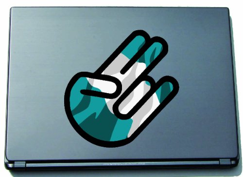 INDIGOS UG Laptop Aufkleber The Shocker Hand EL Salvador-EL Salvador 210x144 mm - Umriss schwarz - Sticker selbstklebend - Fahne - Flagge - Tuning - Modellblau - Home - Etiketten von INDIGOS UG