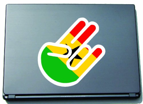 INDIGOS UG Laptop Aufkleber The Shocker Hand Ghana-Ghana 210x144 mm - Umriss weiß - Sticker selbstklebend - Fahne - Flagge - Tuning - Modellblau - Home - Etiketten INDIGOS UG Laptop Aufkleber The Shocker Hand Ghana-Ghana 210x144 mm - Umriss weiß - Sticker selbstklebend - Fahne - Flagge - Tuning - Modellblau - Home - Etiketten von INDIGOS UG