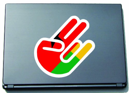 INDIGOS UG Laptop Aufkleber The Shocker Hand Guinea-Bissau 297x205 mm - weißer Umriss - Sticker selbstklebend - Fahne - Flagge - Tuning - Modellblau - Home - Etiketten INDIGOS UG Laptop Aufkleber The Shocker Hand Guinea-Bissau 297x205 mm - weißer Umriss - Sticker selbstklebend - Fahne - Flagge - Tuning - Modellblau - Home - Etiketten von INDIGOS UG