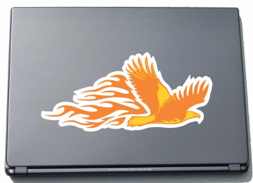 INDIGOS UG Laptop Aufkleber Adler fliegen in der Luft 210mmx93mm - Laptopaufkleber selbstklebend - Notebook - Laptopfolie für Deckel von INDIGOS UG