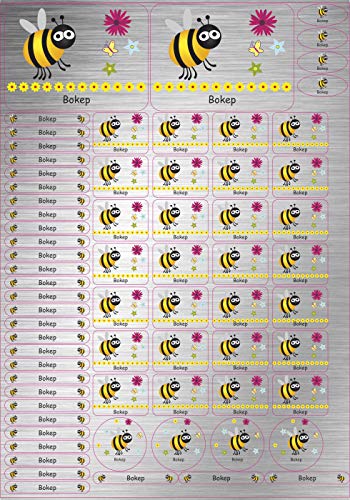 INDIGOS UG Namensaufkleber Kinder Schule Edelstahllook - 082 - Biene - 69 Sticker personalisiert - Namensschilder für KITA, Stifte, Lineale, Federmappen - Etiketten selbstklebend INDIGOS UG Namensaufkleber Kinder Schule Edelstahllook - 082 - Biene - 69 Sticker personalisiert - Namensschilder für KITA, Stifte, Lineale, Federmappen - Etiketten selbstklebend von INDIGOS UG