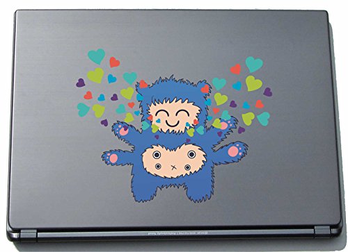 Laptopaufkleber Laptopskin clm025 - Lustige kleine Monster - Engel - 150 x 190 mm Aufkleber von INDIGOS UG