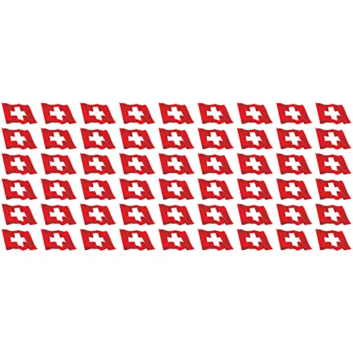 Mini Aufkleber Set - Pack wehend - 20x12mm - selbstklebender Sticker - Swiss-Schweiz - Flagge - Banner - Standarte fürs Auto, Büro, zu Hause und die Schule - 54 Stück Mini Aufkleber Set - Pack wehend - 20x12mm - selbstklebender Sticker - Swiss-Schweiz - Flagge - Banner - Standarte fürs Auto, Büro, zu Hause und die Schule - 54 Stück von INDIGOS UG