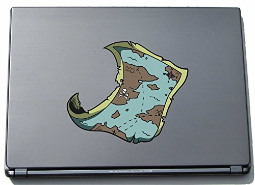 pinkelephant Laptopaufkleber Laptopskin Misc1-Pirates6 - Piraten Karte - 150 x 178 mm Aufkleber von INDIGOS UG