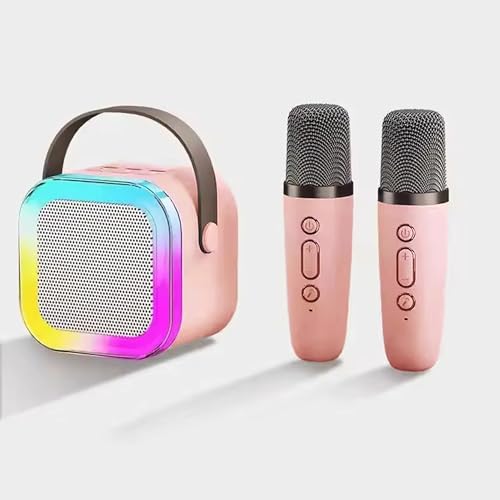 INDOTEAM Karaoke-Maschine für Kinder und Erwachsene – Mini-Karaoke-Maschine mit 2 Mikrofonen – Tragbarer Bluetooth-Lautsprecher mit LED-Lichteffekten für Kinderspielzeug Familie Zuhause INDOTEAM Karaoke-Maschine für Kinder und Erwachsene – Mini-Karaoke-Maschine mit 2 Mikrofonen – Tragbarer Bluetooth-Lautsprecher mit LED-Lichteffekten für Kinderspielzeug Familie Zuhause von INDOTEAM