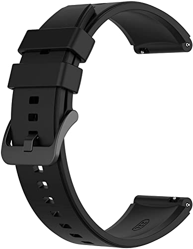 INF Armband für Huawei Watch GT2 46mm, Silikon Ersatz Uhrenarmband kompatibel mit Huawei Watch GT3/GT3 Pro/GT2 Pro, 22mm, Schwarz von INF