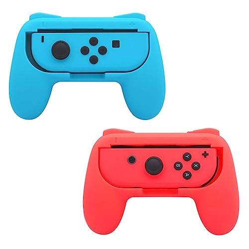 INF Griffe kompatibel mit Nintendo Switch Joy-Con, Griffe für Joy-Con-Bedienelemente, 2er-Pack, Farbe Rot/Blau INF Griffe kompatibel mit Nintendo Switch Joy-Con, Griffe für Joy-Con-Bedienelemente, 2er-Pack, Farbe Rot/Blau von INF