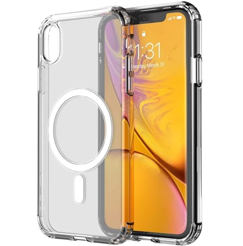 INF Hülle für iPhone XR Handyhülle Acryl für MagSafe-Ladegerät Transparent/Weiß von INF