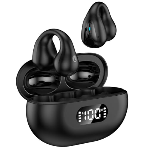 INF Knochenleitung Kopfhörer - drahtlose Kopfhörer mit offenen Ohren Bluetooth 5.2 schwarz, mit praktischem Gehäuse, mit Kopfhörern mit offenen Ohren, Knochenleitung Technologie INF Knochenleitung Kopfhörer - drahtlose Kopfhörer mit offenen Ohren Bluetooth 5.2 schwarz, mit praktischem Gehäuse, mit Kopfhörern mit offenen Ohren, Knochenleitung Technologie von INF