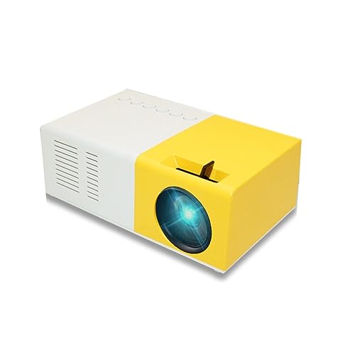 INF Projektor im Taschenformat 1080p FHD, Mini-Beamer, mit HDMI, AV und SD Port, gelb/weiß von INF