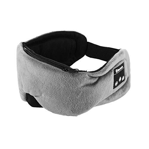 INF Schlafmaske mit integrierten kabellosen Kopfhörern, Bluetooth 5.0, schwarz, Augenmaske mit Wireless Kopfhörern, Schlafbrille mit Musik, Headset für Reise von INF