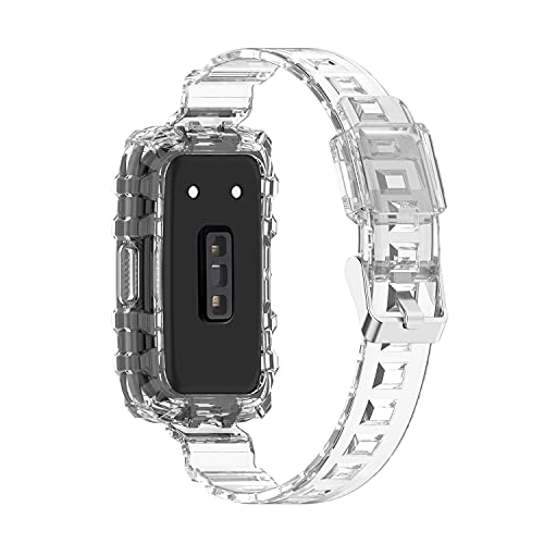 INF Transparentes Armband mit Uhrengehäuse für Huawei Band 7/6/6 Pro, Honor Bnad 7/6 von INF