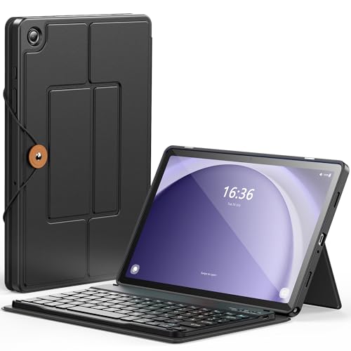 INFILAND Galaxy Tab A9 Plus Hülle mit Tastatur, Handschlaufe & Faltbare Ständer, Abnehmbare Magnetische Tastatur für Samsung Tablet A9 Plus Hülle, Schwarz INFILAND Galaxy Tab A9 Plus Hülle mit Tastatur, Handschlaufe & Faltbare Ständer, Abnehmbare Magnetische Tastatur für Samsung Tablet A9 Plus Hülle, Schwarz von INFILAND