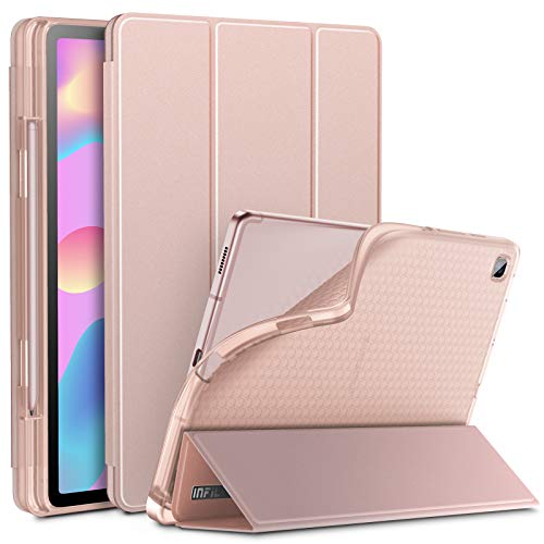 INFILAND Hülle für Samsung Galaxy Tab S6 Lite 2024/2022/2020 10.4 Zoll (Modelle: SM-P620/P625/P610/P613/P615/P619), Rosa Goldene von INFILAND