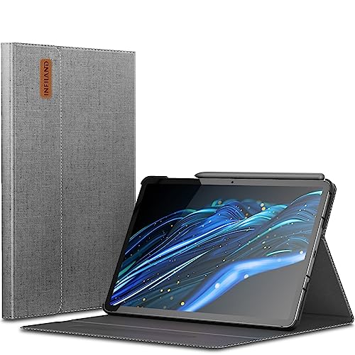 INFILAND Hülle für Samsung Galaxy Tab S9 FE/S9 2023 mit S Pen Halter, Ultra Dünn Multi-Winkel Ständer Hülle für Galaxy Tab S9 FE 10.9Zoll/S9 11Zoll, Auto Schlaf/Wach Funktion, Gary von INFILAND