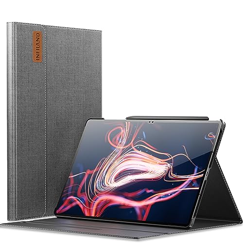 INFILAND Hülle für Samsung Galaxy Tab S9 Ultra 14.6 Zoll 2023 Release [SM-X910/916/918], Multi-Winkel Ständer Hülle für Galaxy tab S9 Ultra, [Auto Schlaf/Wach Funktion], Gary von INFILAND