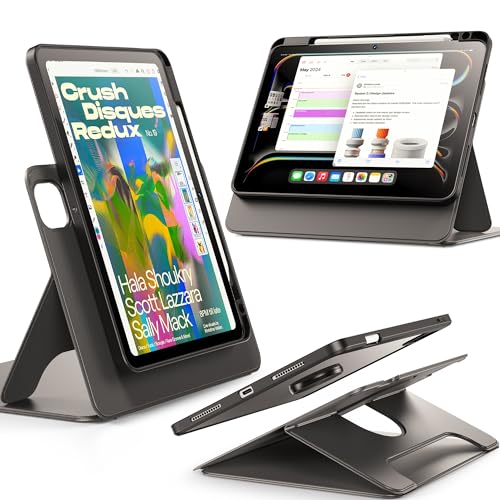 INFILAND Hülle für iPad Pro 11 Zoll 2022/2021/2020/2018 (4./3./2./1. Generation), Abnehmbarer Magnetabdeckung, Vertikal/Horizontal Verstellbarer Ständer, Verbesserte Sicht, Mehrere Winkel, Schwarz von INFILAND