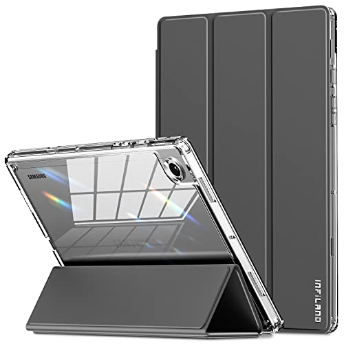 INFILAND Kompatibel mit Galaxy Tab A8 10.5 Hülle mit Ständer HD Clear Transparent Back Fit Samsung Galaxy Tab A8 10.5 2021 SM-X205/202 [Auto Wake/Sleep] von INFILAND