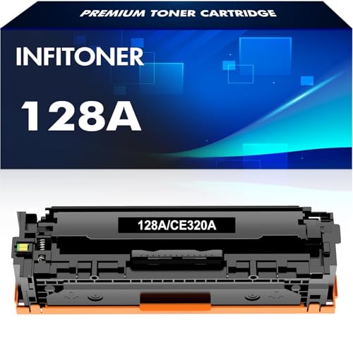 128A CE320A Toner Kompatibel für HP 128A Schwarz CE320A Laserjet Pro CM1415FN Color MFP CP1525N CP1525NW CM1415FN CM1415FNW CM1415 CP1525 ( Schwarz, 1 Pack ) von INFITONER