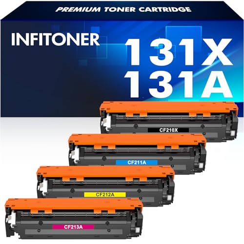 131X CF210X 131A Multipack Toner für HP Laserjet Pro 200 Color MFP M276nw M276n M251n M251nw M276 M251 CF210A CF211A CF212A CF213A CM1415FNW CP1515N CP1525N 128A CF320A 125A CB540A CP1215 von INFITONER