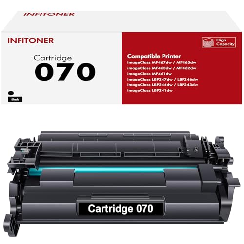 CRG-070 070 Toner Kompatibel für Canon 070 070H Cartridge 070 CRG-070H Tonerkartusche als Ersatz für i-SENSYS LBP243dw LBP246dw MF461dw MF463dw MF465dw MF462dw LBP244dw LBP241dw ( Schwarz, 1er-Pack ) von INFITONER