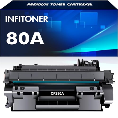 INFITONER Kompatibel für HP Laserjet Pro 400 M401dn Toner 80A CF280A 80X CF280X M401dne M401n M401dw M401a M401d MFP M425dn M425dw M401 M425 CF278A (Schwarz, 1er-Pack) von INFITONER