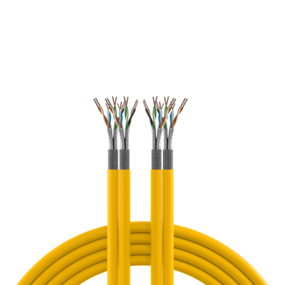 INFRALAN© Cat.7A 1250 AWG23, S/FTP 2x4P -- CPR Cca, rapsgelb RAL1021, 500m von INFRALAN