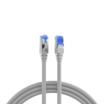 INFRALAN© RJ45 Patchkabel S/FTP, Cat.6A -- TPE superflex, 2m, grau von INFRALAN