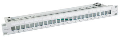 INFRALAN© Verteilerfeld 19" 24-Port -- 1HE, für Keystone Module, RAL7035 von INFRALAN