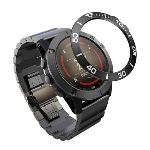 INFRI Rahmen Edelstahl Smartwatch-Gehäuse für Garmin Fenix 3 3HR 5X 5XPlus Lünettenring Styling selbstklebende Schutzhülle (Farbe: E, Größe: 26 mm für Fenix 3) von INFRI