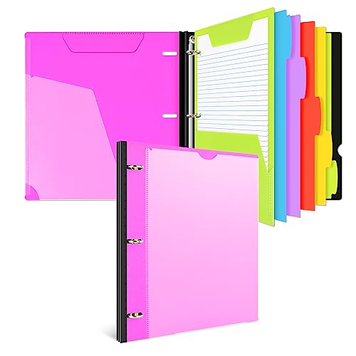 INFUN All-in-One-Teleskop-Notizbuch, nachfüllbar, 3-Ring-Notizbuch, rosa von INFUN
