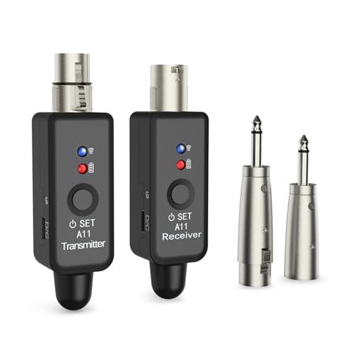 INGPARTNER A11 2,4GHz Drahtloses Mikrofon-System – Transmitter & Receiver mit 4 Kanälen, Plug-on XLR-Adapter, geeignet für dynamische/Kondensatormikrofone, Audiomixer, DSLR-Kamera, PA-System INGPARTNER A11 2,4GHz Drahtloses Mikrofon-System – Transmitter & Receiver mit 4 Kanälen, Plug-on XLR-Adapter, geeignet für dynamische/Kondensatormikrofone, Audiomixer, DSLR-Kamera, PA-System von INGPARTNER