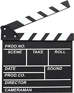 INHEMING Filmklappe,Szene Acryl Filmklappe,Film Requisiten Schwarz,Regieklappe,Film Klappe für Shoot Requisiten,Fernsehserie, Werbespots - 30 X 27cm von INHEMING