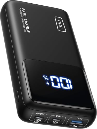 INIU Laptop Power Bank, 100W 25000mAh Powerbank USB-C Input&Output, Klein Externe Handyakkus Kompatibel mit MacBook, Surface, iPad, Fire TV Stick, Camera, DJI, iPhone 16 15 14, Reise, Wandern, Büro INIU Laptop Power Bank, 100W 25000mAh Powerbank USB-C Input&Output, Klein Externe Handyakkus Kompatibel mit MacBook, Surface, iPad, Fire TV Stick, Camera, DJI, iPhone 16 15 14, Reise, Wandern, Büro von INIU