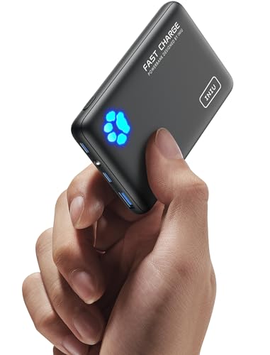 INIU Power Bank, 22,5W 10000mAh Powerbank Leichteste und Klein Aber Stark (USB C In & Out), PD3.0 Externe Handyakkus with Flashlight, Kompatibel mit iPhone 16 15 14 Pro Max Mini Samsung S24 S23, iPad von INIU