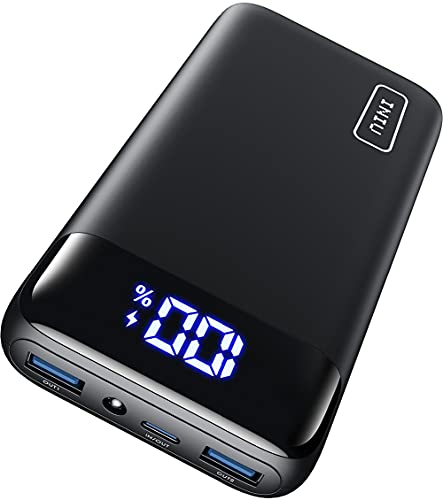 INIU Power Bank, 22,5W Schnellladung 20000mAh PD3.0 QC4.0 Tragbares Ladegerät, 3A USB C Ausgang Powerbank mit Taschenlampe LED Display Akku für iPhone 15 14 13 12 X Pro Samsung S21 S20 iPad etc von INIU