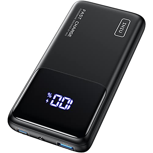 INIU Power Bank, 45W Schnelllade-LED-Display 15000mAh tragbares Ladegerät PD3.0 QC4.0, 3A Ausgänge Taschenlampe Handyakku kompatibel mit iPhone 15 14 13 Samsung Xiaomi Huawei Tablet von INIU