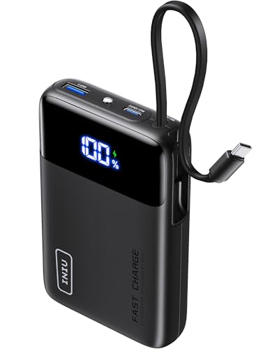 INIU 45W Power Bank, 20000mAh Klein Powerbank mit Integriertem USB-C Kabel, Minigröße Externe Handyakkus USB-C In&Out, Klein Aber Stark für iPhone 16 15 14 13 Laptop Samsung Xiaomi Redmi iPad etc INIU 45W Power Bank, 20000mAh Klein Powerbank mit Integriertem USB-C Kabel, Minigröße Externe Handyakkus USB-C In&Out, Klein Aber Stark für iPhone 16 15 14 13 Laptop Samsung Xiaomi Redmi iPad etc von INIU