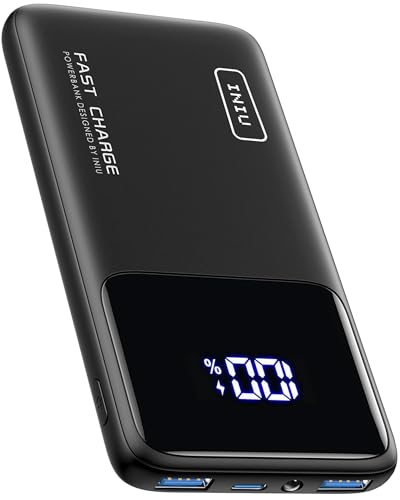 INIU Power Bank, Slimmest Fast Charging Powerbank klein Aber Stark 10000mAh USB C Input&Output, PD3.0 QC4.0 Externe Handyakkus 22.5W, kompatibel mit iPhone 15 14 13 12 Pro Max Samsung S21 iPad von INIU