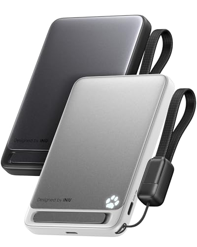 INIU Qi2-zertifizierte 45W Magnetische Powerbank, 10000mAh Ultradünn Externe Batterie, USB C in&Out Wireless Powerbank Schnellaufladung für iPhone 16 15 14 Pro Max Mag Safe Case 2packs WHBK INIU Qi2-zertifizierte 45W Magnetische Powerbank, 10000mAh Ultradünn Externe Batterie, USB C in&Out Wireless Powerbank Schnellaufladung für iPhone 16 15 14 Pro Max Mag Safe Case 2packs WHBK von INIU