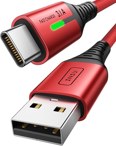 INIU USB C Kabel 2m Rot Typ C 3,1A Handy Ladekabel USB auf USB C Schnellladekabel, Nylon USB-C Aufladekabel Lang für iPhone 16 15 Pro Samsung Galaxy S21 S20 S10 Note 10 Google Pixel 7 6 usw. INIU USB C Kabel 2m Rot Typ C 3,1A Handy Ladekabel USB auf USB C Schnellladekabel, Nylon USB-C Aufladekabel Lang für iPhone 16 15 Pro Samsung Galaxy S21 S20 S10 Note 10 Google Pixel 7 6 usw. von INIU