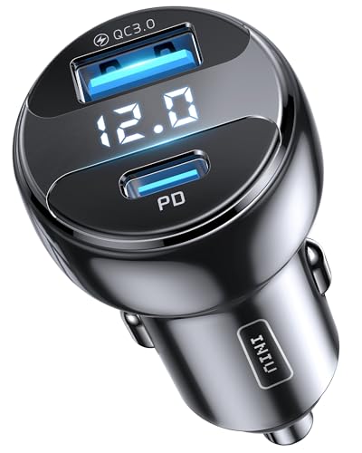 INIU zigarettenanzünder USB, 66W Kfz Ladegerät, Auto USB-C USB-A PD 3.0 & QC 3.0+ Schnelles zigarettenanzünder Adapter für iPhone 16 15 14 13 Pro Max Plus Samsung Galaxy Note Pixel INIU zigarettenanzünder USB, 66W Kfz Ladegerät, Auto USB-C USB-A PD 3.0 & QC 3.0+ Schnelles zigarettenanzünder Adapter für iPhone 16 15 14 13 Pro Max Plus Samsung Galaxy Note Pixel von INIU