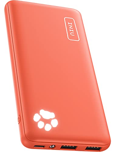 Power Bank, INIU Ultra Sottile & Leggero Powerbank 10000mAh Doppia Uscita 3A ad Alta Velocità, Porta USB C da Esterno Caricatore Portatile di Torcia per iPhone 15 14 13 12 Pro Max von INIU