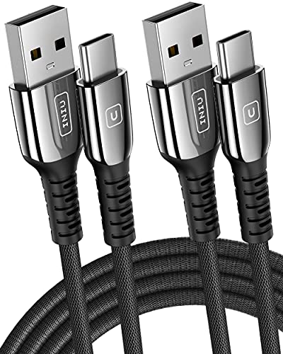 USB C Kabel, [2 Stück-2m] INIU USB A auf USB C Kabel 3.1A Schnellladung QC 3.0 Nylon Geflochten Typ C Kabel,Type C Handy Ladekabel Datenkabel für Samsung S21 S10 Plus Note 10 Xiaomi Huawei Google usw. von INIU